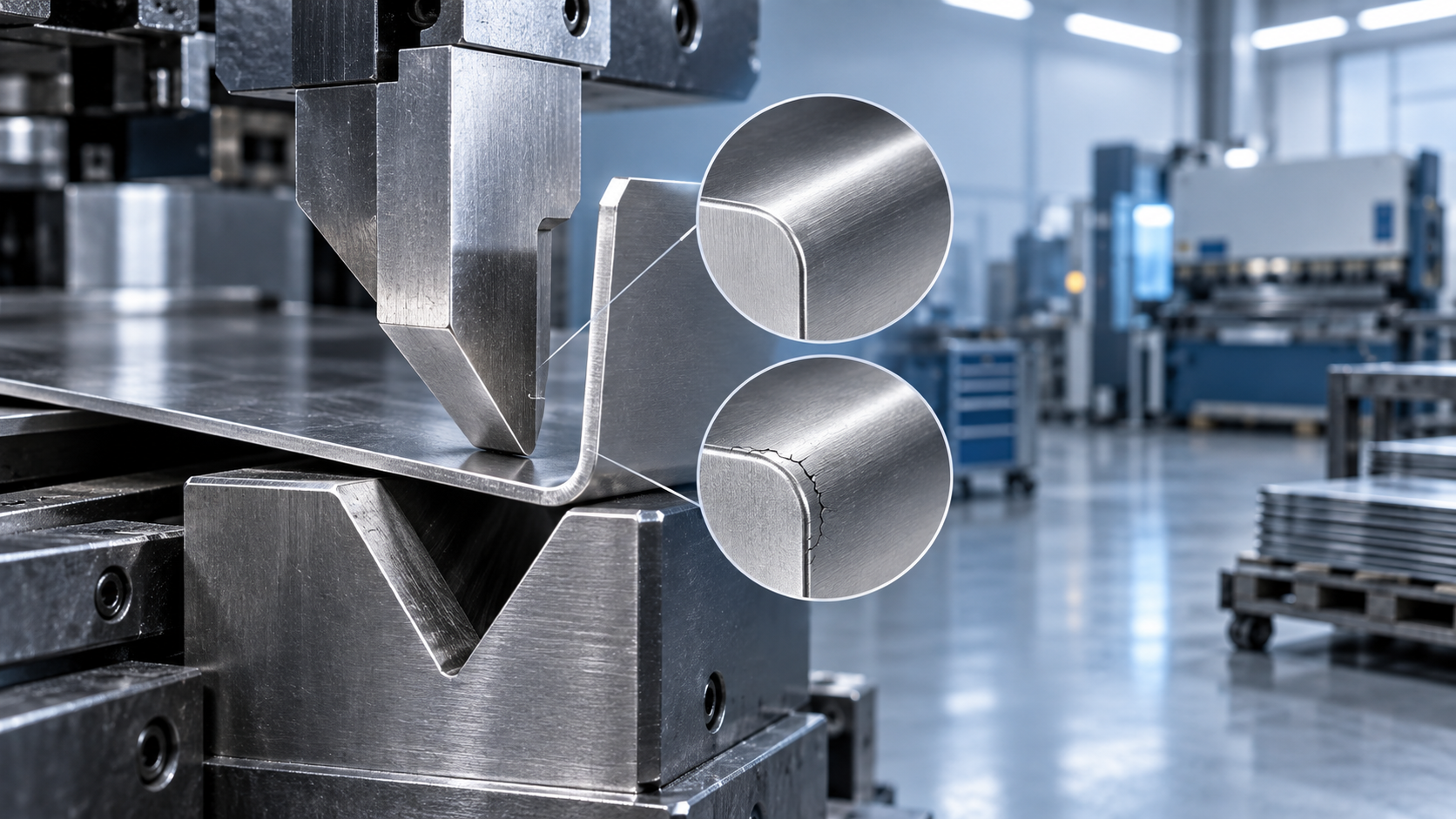 How bend radius affects cracking in sheet metal bending
