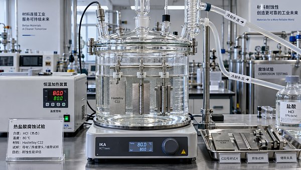 Is Hastelloy C22 suitable for handling hot hydrochloric acid?