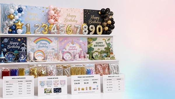 Birthday Party Decorations Wholesale: How to Compare MOQ, Themes, and Margin Potential