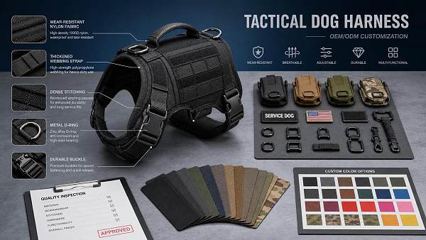 Tactical Dog Harness OEM: How to Compare Materials, Stitching, and Custom Options
