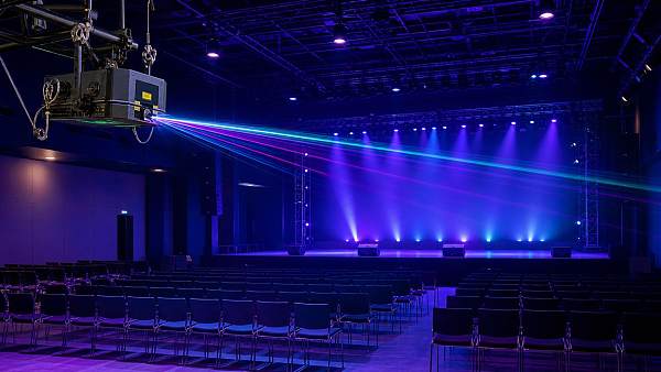 Are stage laser lights safe for small indoor venues?