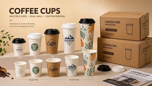Paper Coffee Cups Wholesale: How to Compare Sizes, Lids, MOQ, and Custom Printing