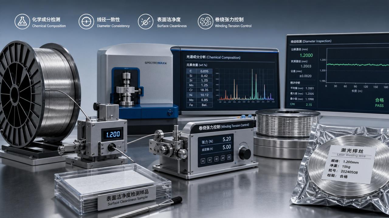 Laser welding wire factory checks that affect weld quality