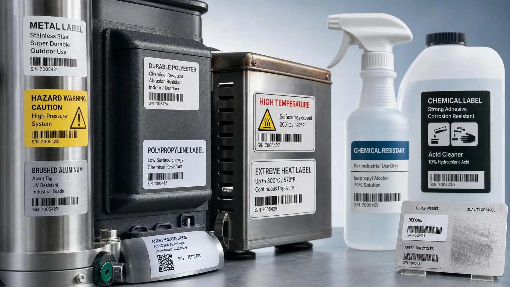 How to Compare Durable Label Materials for Heat, Chemicals, and Abrasion