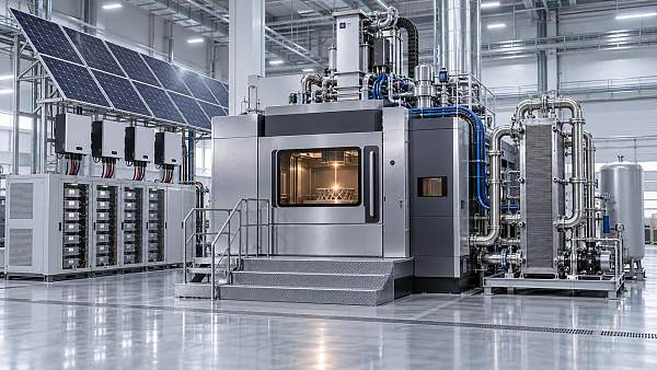 What clean energy solutions reduce operational costs in metal SLM/DED facilities?