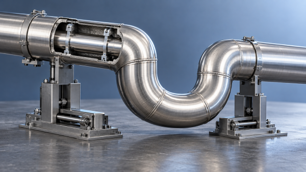 How does a rigid cryogenic transfer line handle thermal contraction?