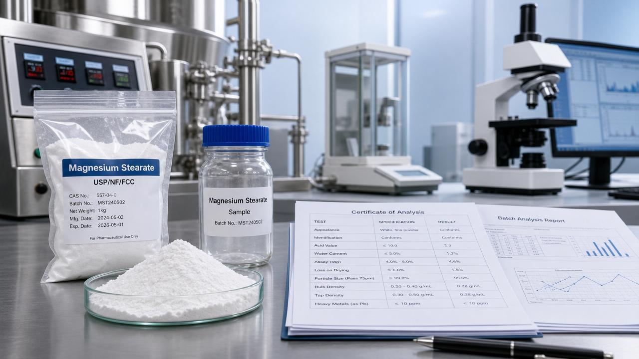 Bulk Magnesium Stearate: Purity Specs to Review First