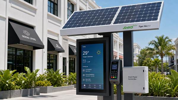 JinkoSolar Signs 100MW Myanmar Deal for POS & Digital Signage PV Supply