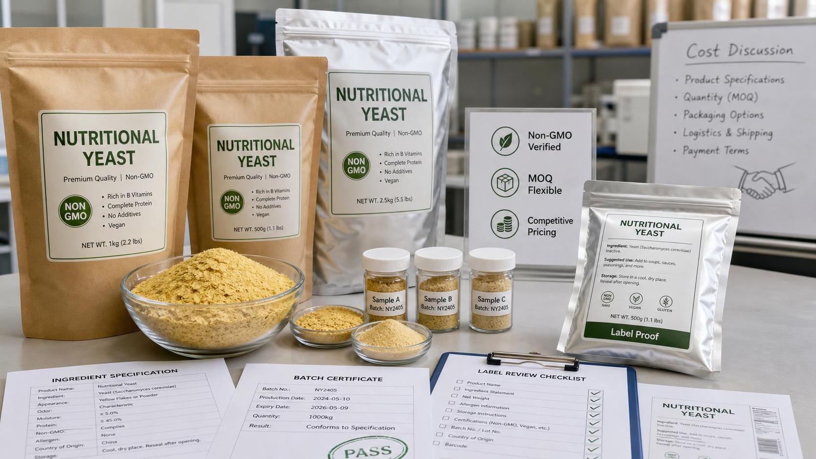 Wholesale Nutritional Yeast Non GMO: Cost, MOQ, and Labeling Basics
