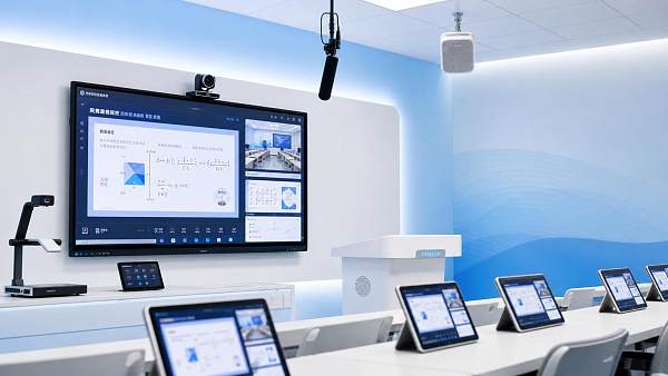 What smart classroom equipment do schools need for hybrid learning?