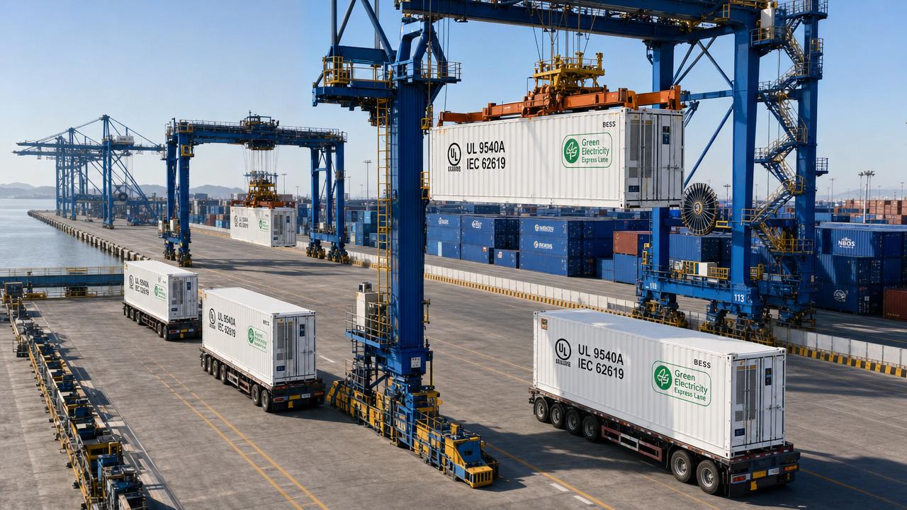 Shanghai Yangshan Port Launches Green Clearance for Liquid-Cooled BESS