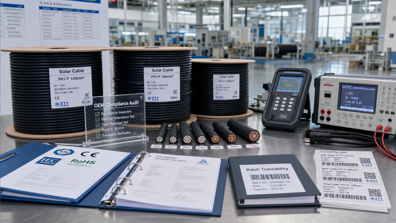 How to Vet a Solar Cable OEM Supplier for Compliance