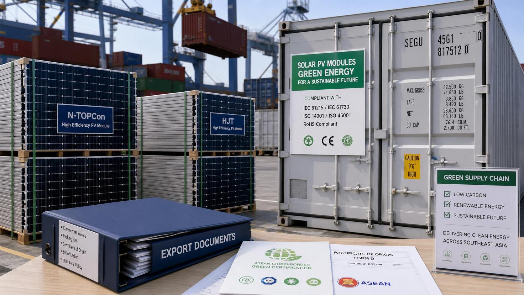 Four ASEAN Markets Align Green Rules for N-Type Module Imports