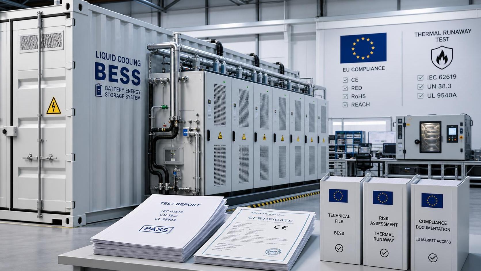 EU CE Rule Adds Dual Thermal Runaway Reports for Liquid-Cooled BESS