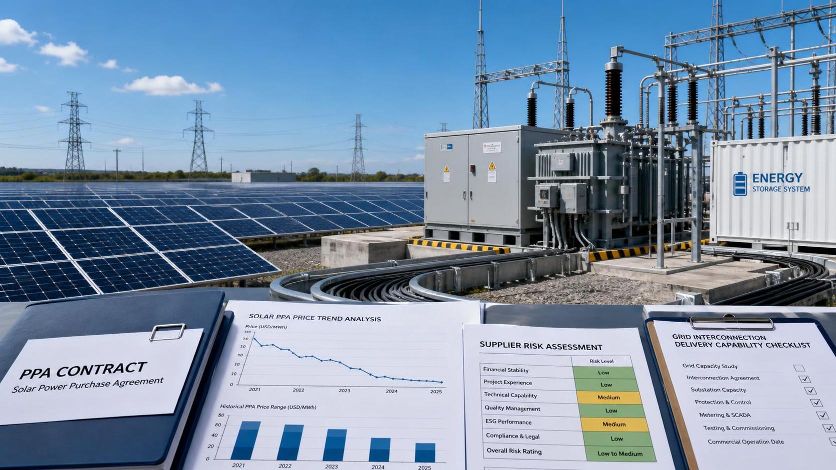 Solar PPA Price Trends 2026: How to Assess Supplier Risk Before Signing