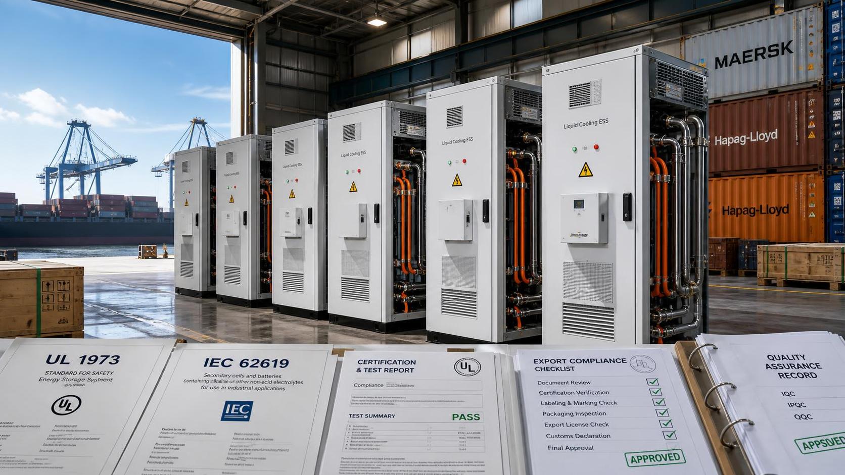 EU rule takes effect: liquid-cooled BESS exports need UL 1973 and IEC 62619 dual certification