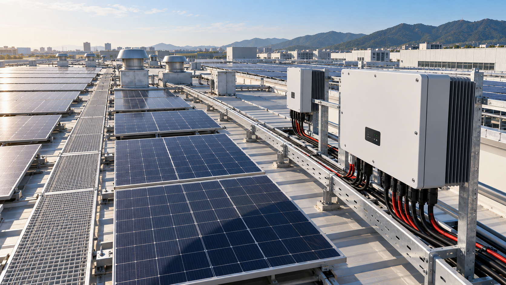 How many MPPTs does a commercial rooftop string inverter need?