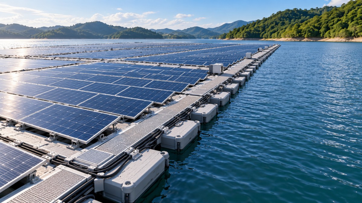Which module suppliers are winning floating solar project contracts?