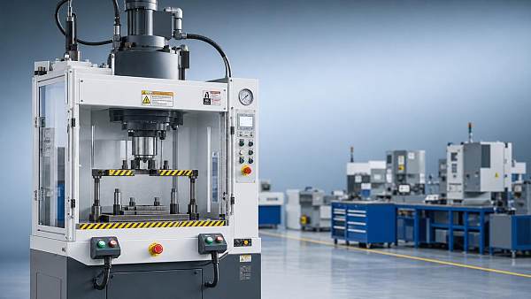 What makes a hydraulic press safer for daily operation?