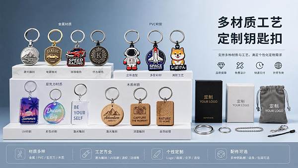 Customized Keychains for Promotions: Materials, MOQ, and Printing Methods Compared