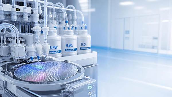 How pure do electronic grade industrial chemicals need to be for wafer cleaning