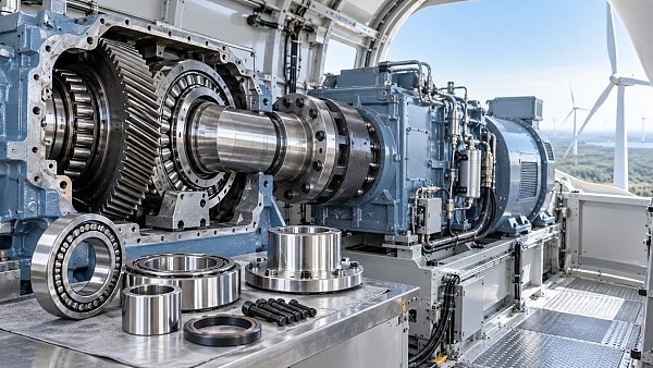 When should wind turbine parts be replaced instead of repaired?