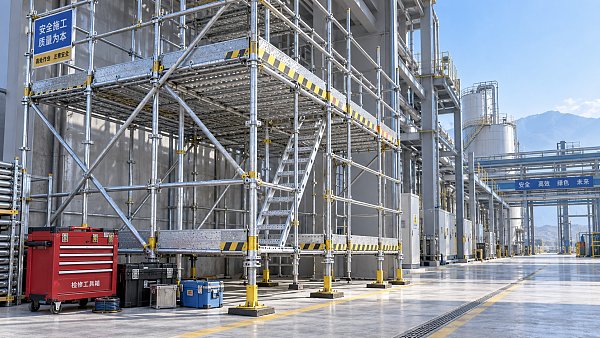 How often should scaffolding be inspected on active job sites?