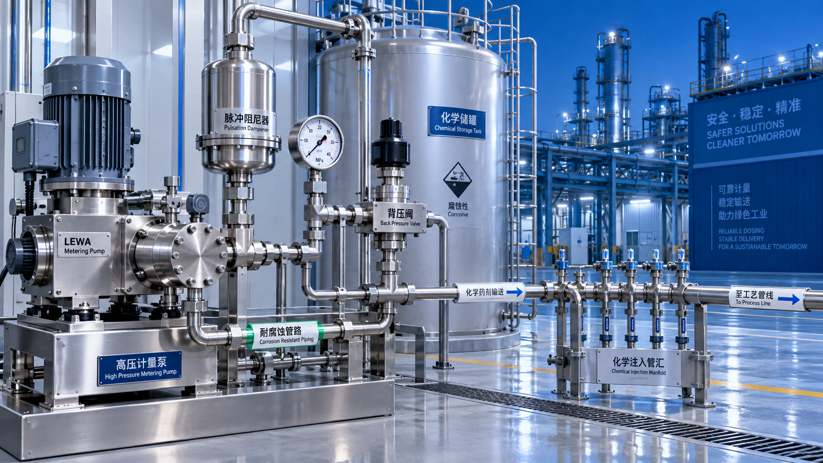 How to size high pressure pumps for stable chemical injection rates