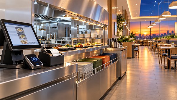 What should a restaurant POS system handle during a lunch rush?