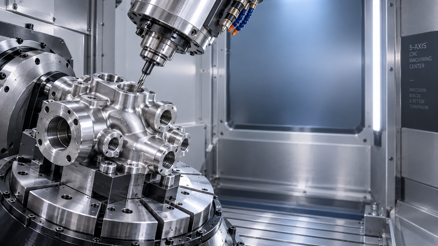 When do CNC-machined precision components require five-axis milling?