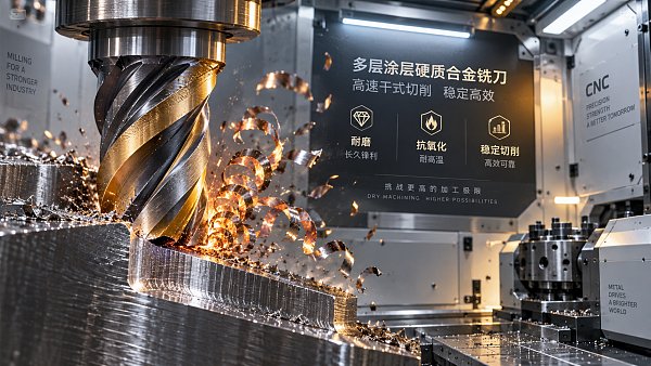 When do multilayer carbide coatings extend tool life in dry machining?