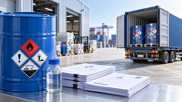 What compliance documents should an industrial chemicals exporter provide?