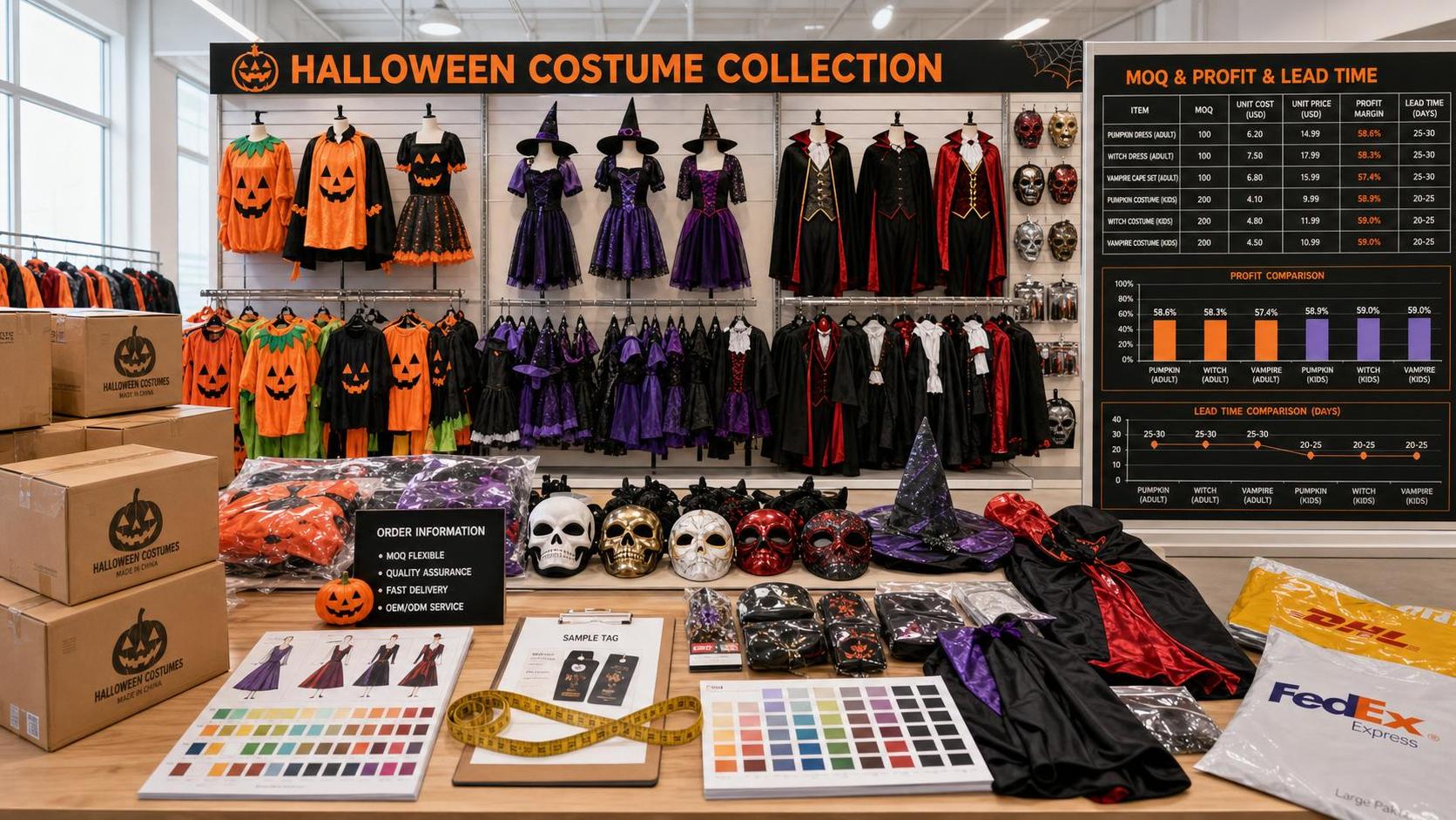 Halloween Costumes Wholesale: How to Compare MOQ, Margin, and Lead Time