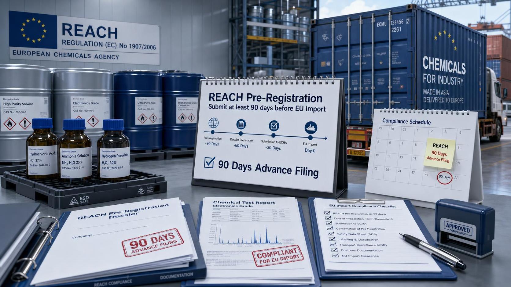 EU Sets 90-Day REACH Pre-Filing Rule for Electronic Grade Chem