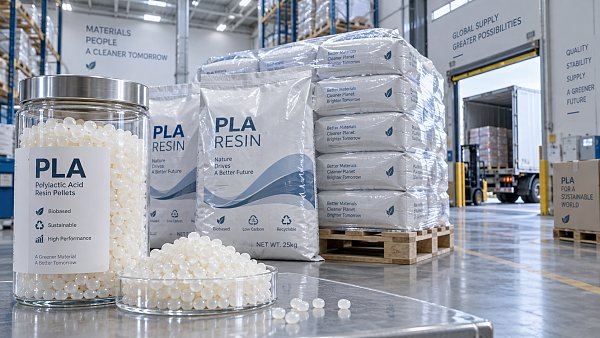 How does order volume affect the price of PLA resin per kilogram?