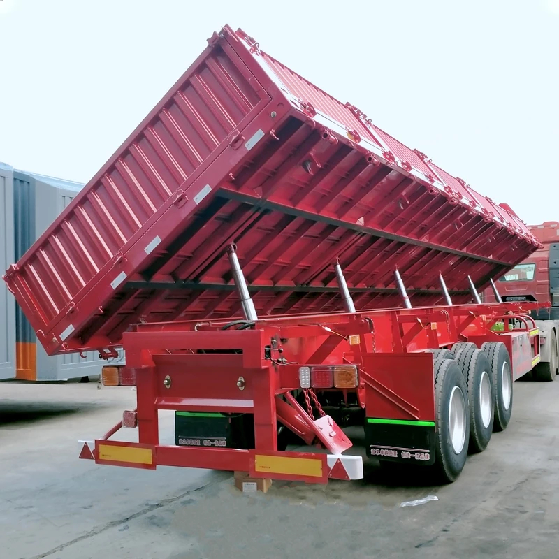 Semi-remorque benne latérale d'occasion de 60 tonnes
