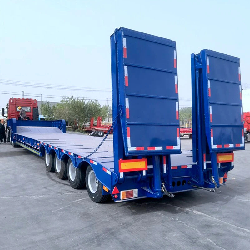 Remolques de cama baja usados de 4 ejes