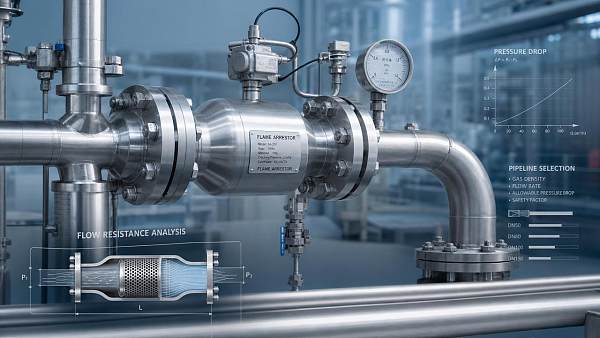 Flame Arrestor Flow Resistance Data for Line Selection