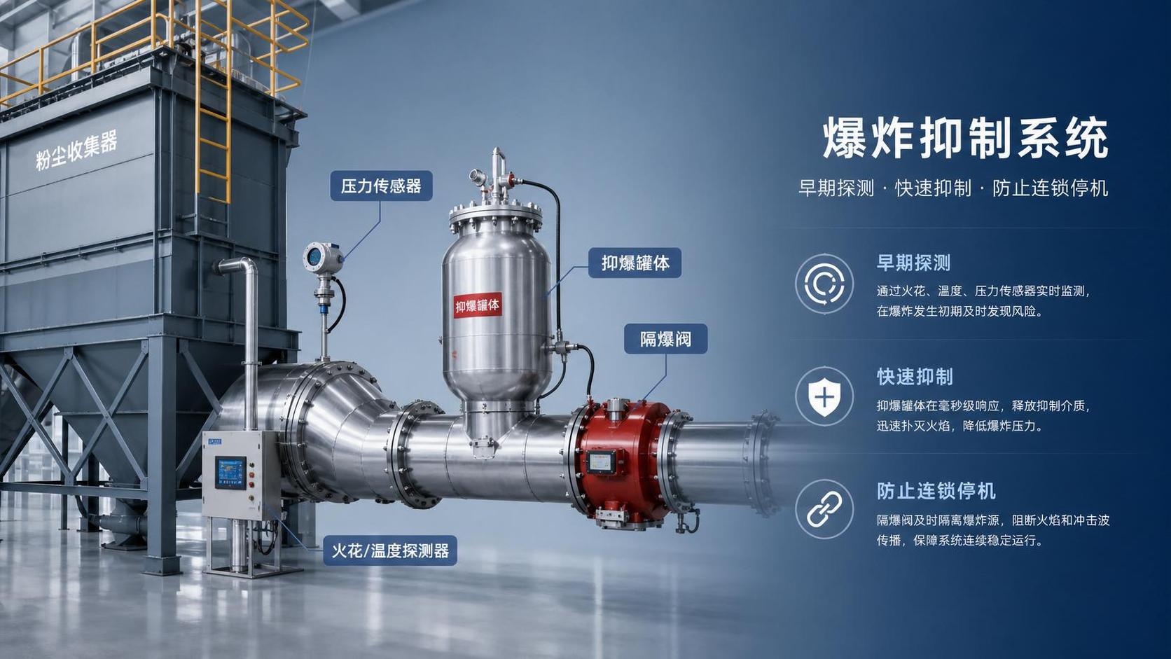 How Explosion Protection Suppression Systems Reduce Downtime Risk