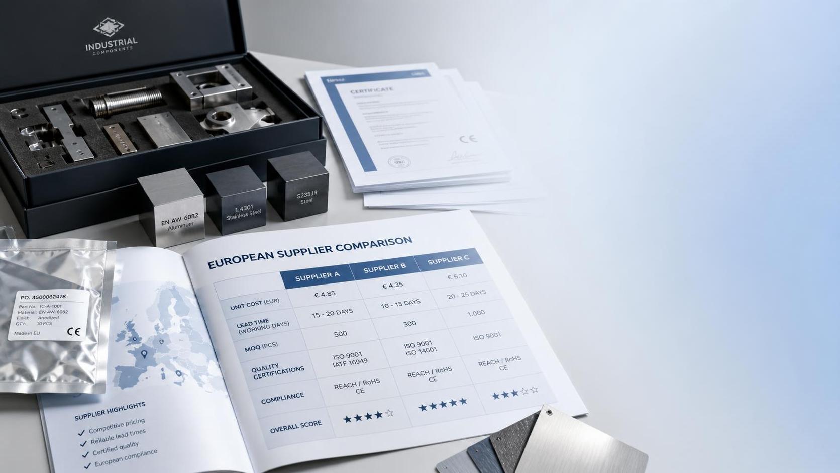 Solution comparison resources in Europe: how to compare suppliers on cost, lead time, and compliance