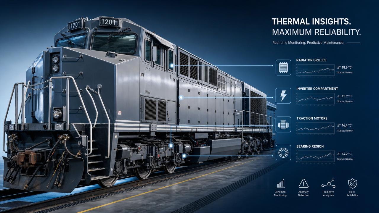 Which thermal management metrics predict locomotive downtime?