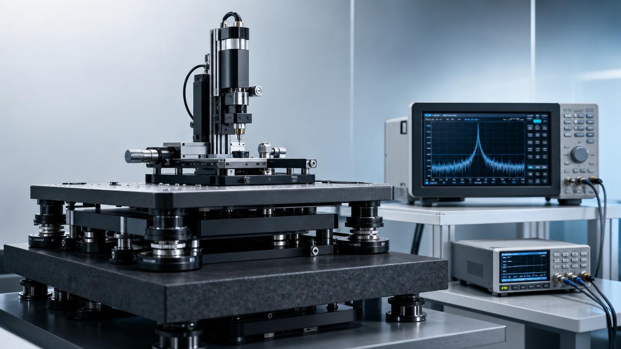 Vibration Isolation Efficiency (Hz) vs Real Lab Stability