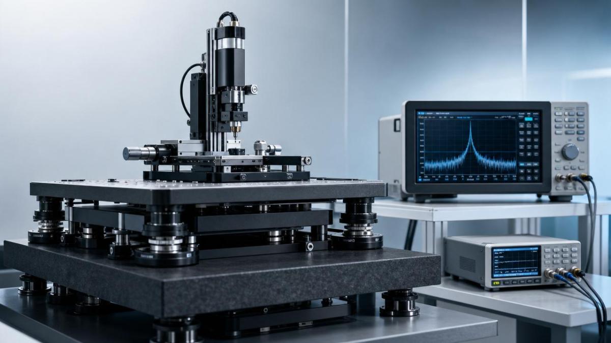 Vibration Isolation Efficiency (Hz) vs Real Lab Stability Vibration Isolation Efficiency (Hz) vs Real Lab Stability