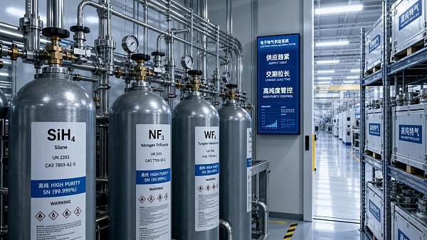 Electronic Specialty Gas Prices Rise as SiH₄, NF₃, and WF₆ Tighten