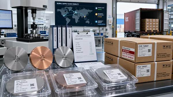 PVD Target Lead Times Hit 18 Weeks as China Certifications Advance
