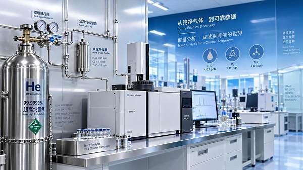 What purity specification do laboratory gases need for trace analysis?