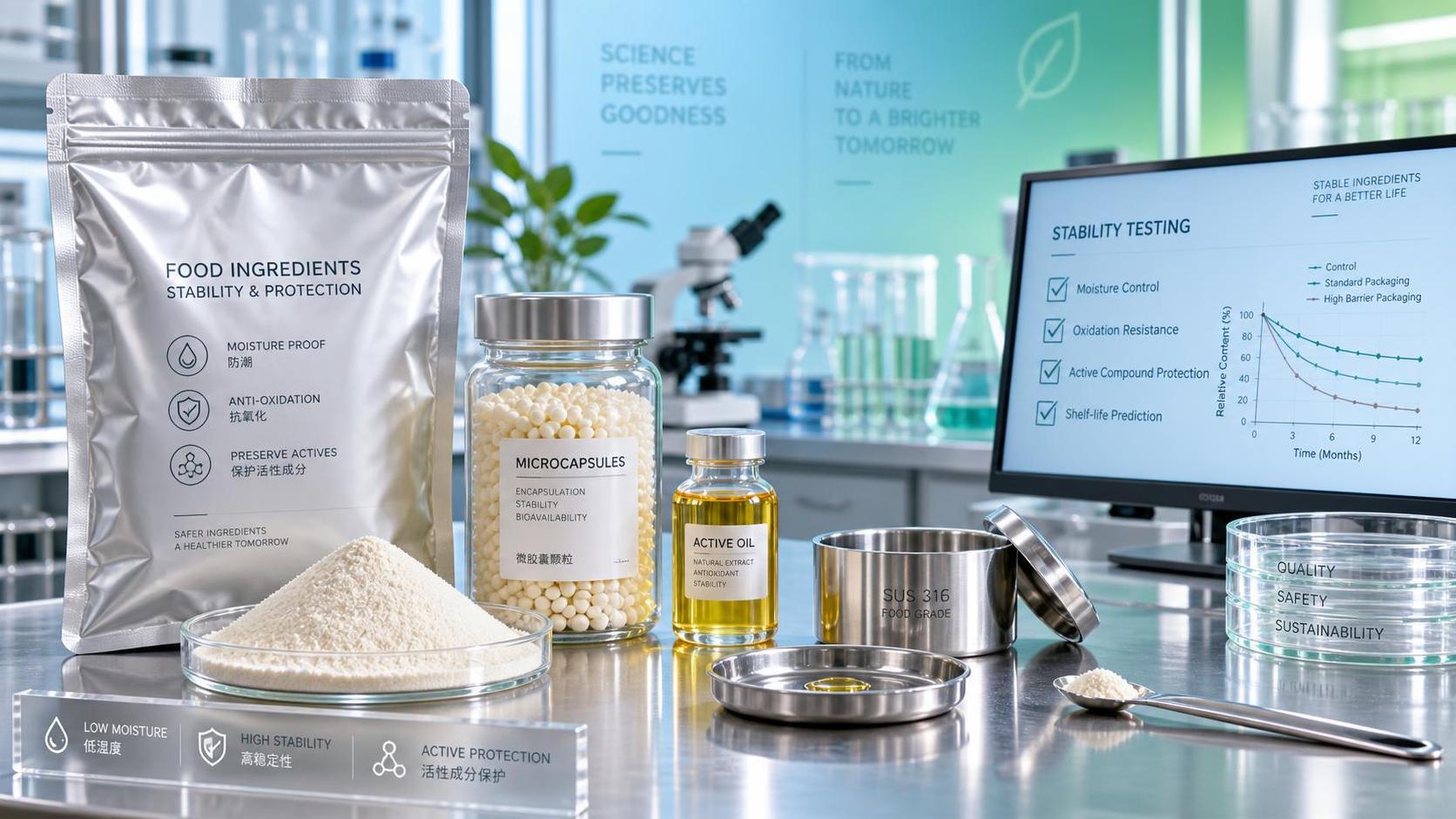 How material science for food ingredients improves shelf stability