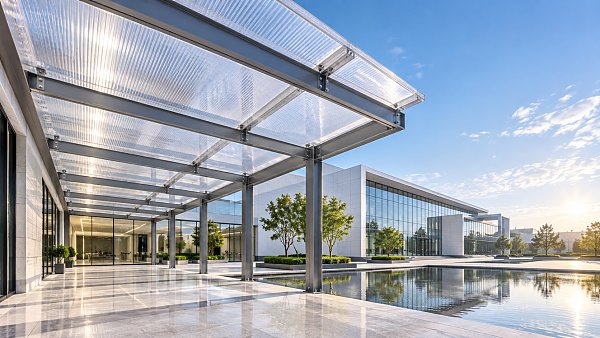 When does polycarbonate roofing need UV protection on both sides?