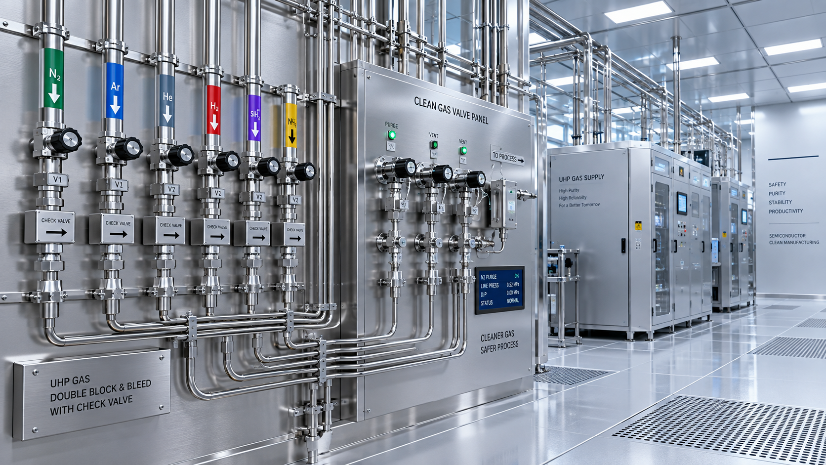 How to prevent cross-contamination in semiconductor gas handling