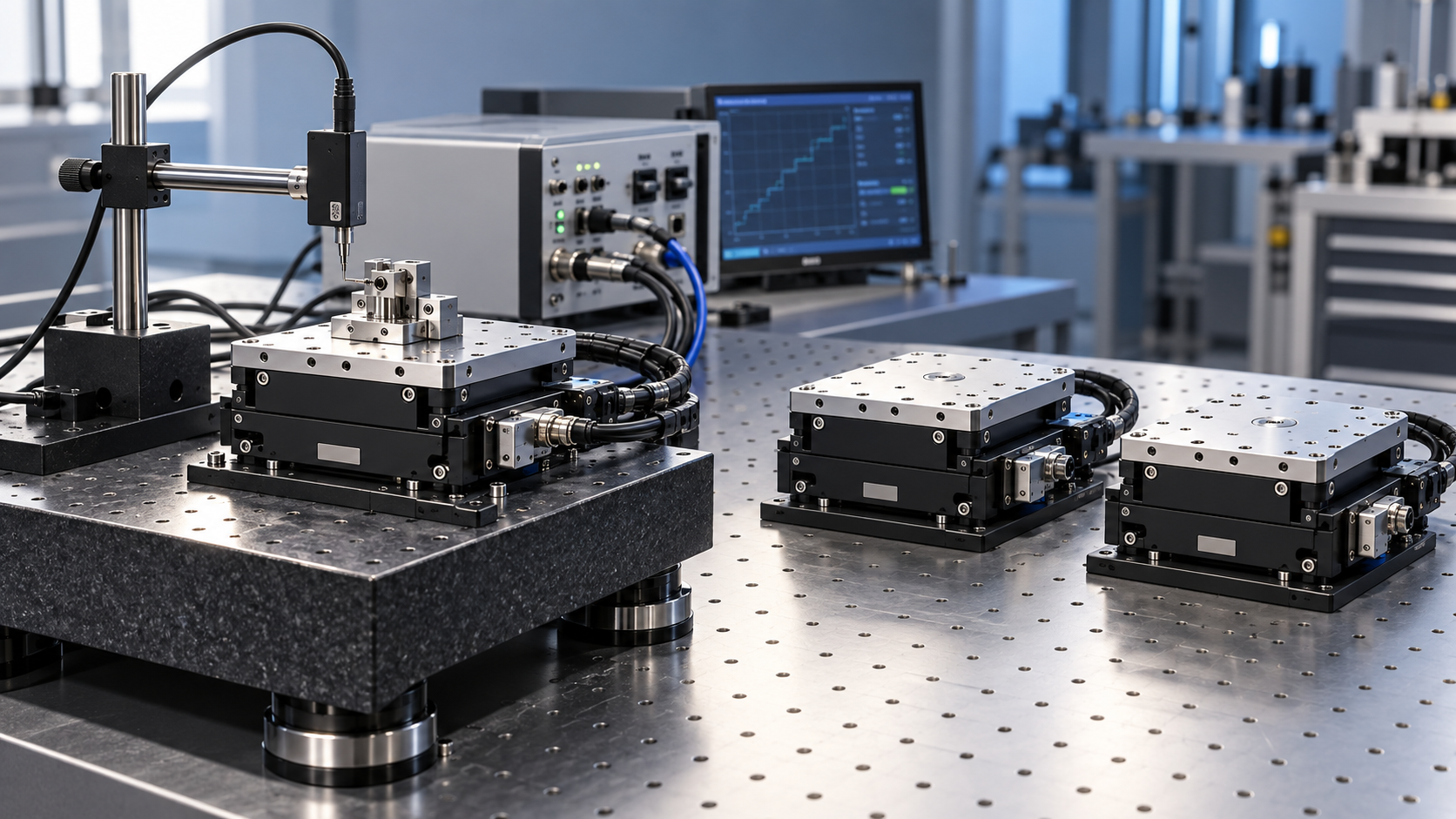 Checking repeatability in bulk orders of encoder-feedback nano stages